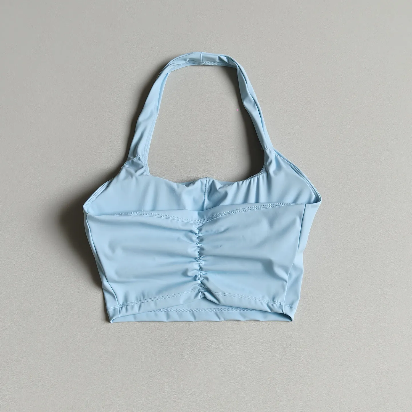 Women's Halter Neck Yoga Vest with Chest Pad Quick-Drying Breathable Sports Bra for Gym Fitness Pilates Running Training