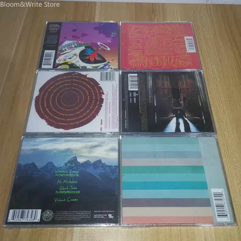 Classic Rap Kanye West Music Record 6CD Album Special Offer Set Walkman Car Soundtracks Box Party Music Collection Gifts
