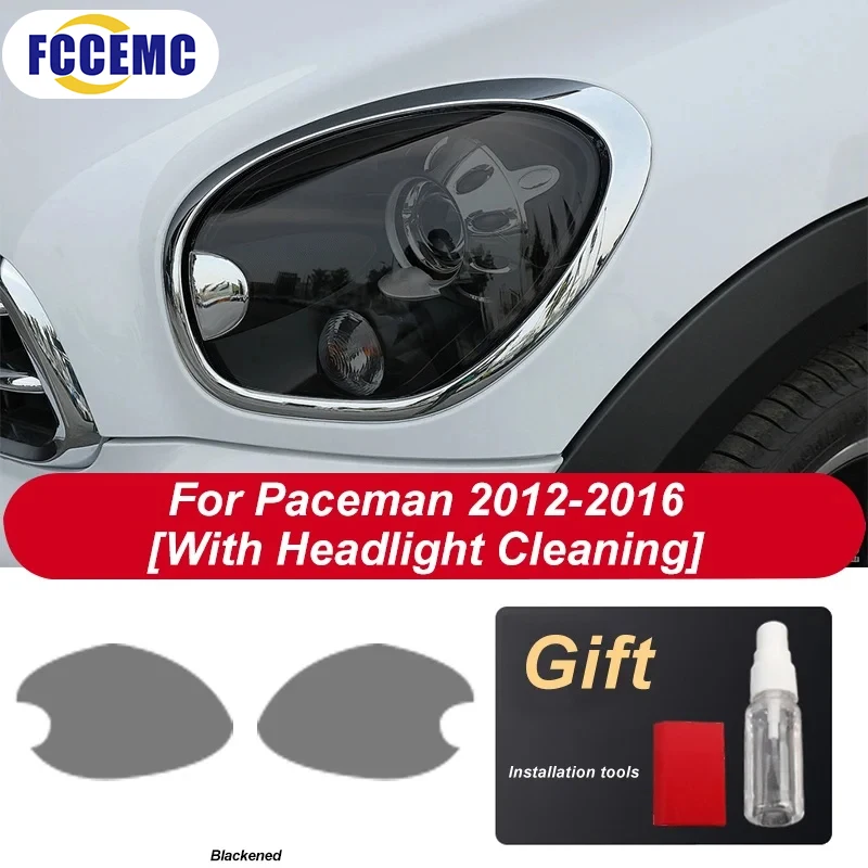 For MINI Paceman R61 Cooper JCW 2012-2016 vinyl Car Headlight Protective Film Tint Black Transparent TPUSticker Auto Accessories