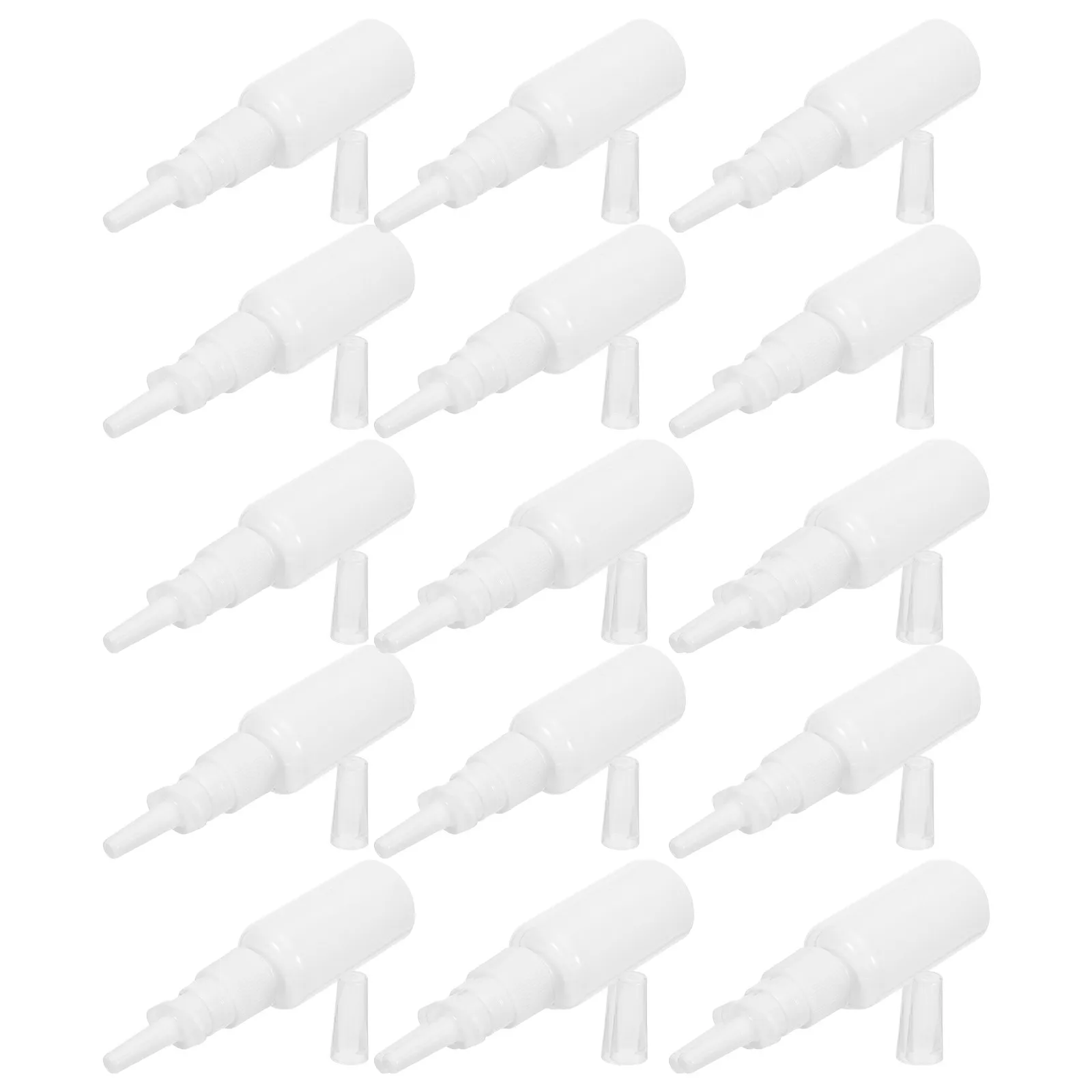 

24Pcs Nasal Spray Bottles Empty Refillable White Plastic Portable Mini Nose Pump Atomizer Saline Mist Sprayer Travel Facial
