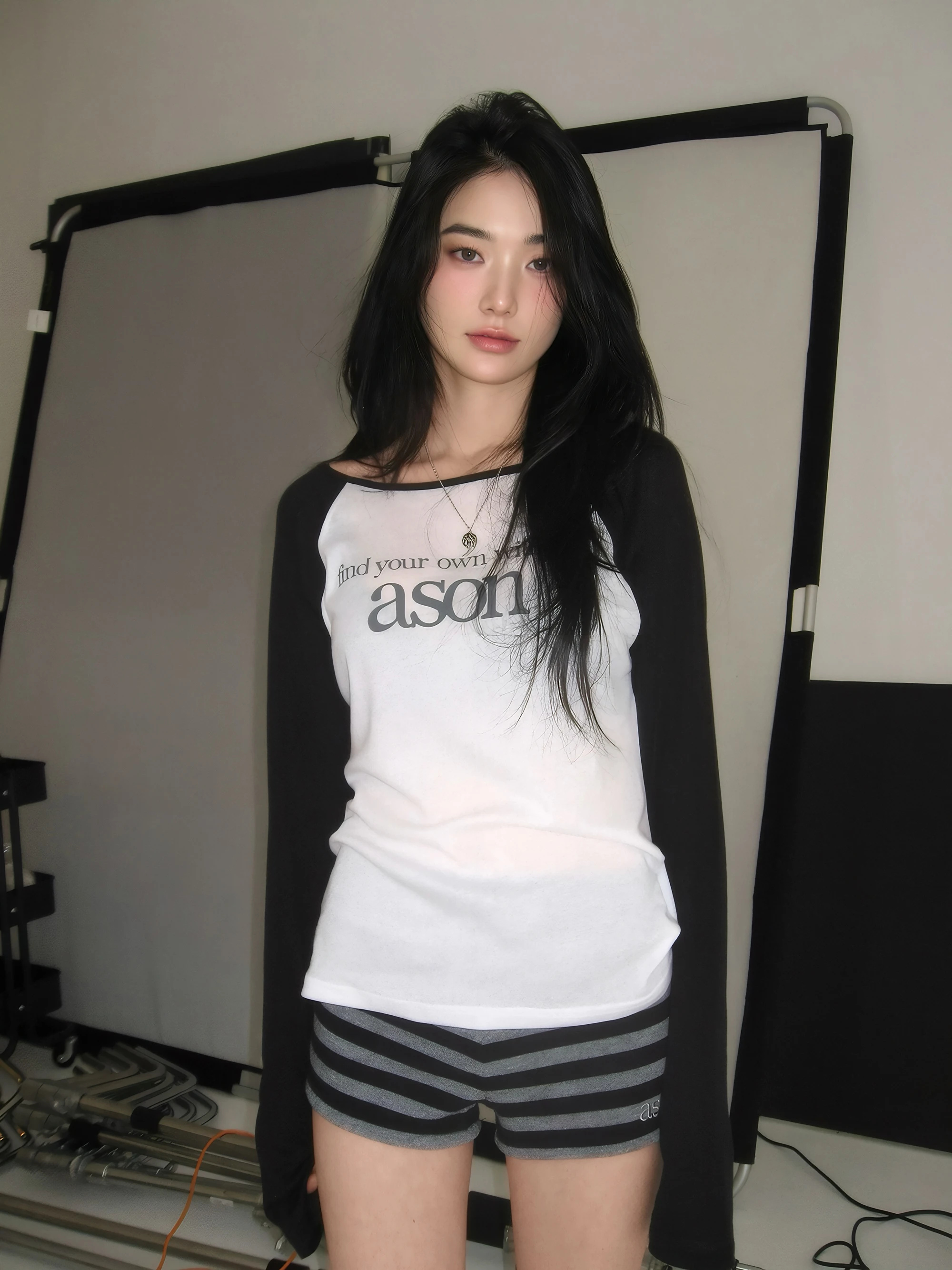 REOY Korean Style Long Sleeve Letter Print Ice Silk Translucent Sun Protection Base Shirt Slim Fit City Walk Daily Wear