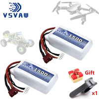 VSVAW POWER 11.1V 1500mah 45C Lipo Battery for RC Car Airplane Boat Drone Quadcopter Spare Parts 3s 11.1v battery 1Pcs to 5Pcs