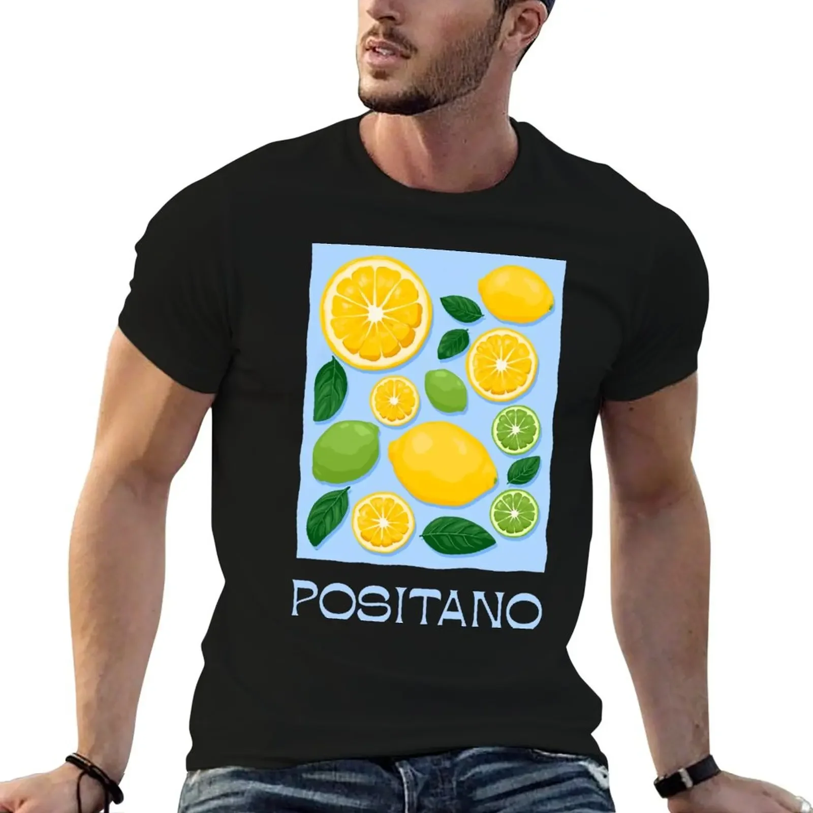 Positano and Amalfi, lemon and lime T-Shirt anime tshirt new edition vintage cotton t shirt men