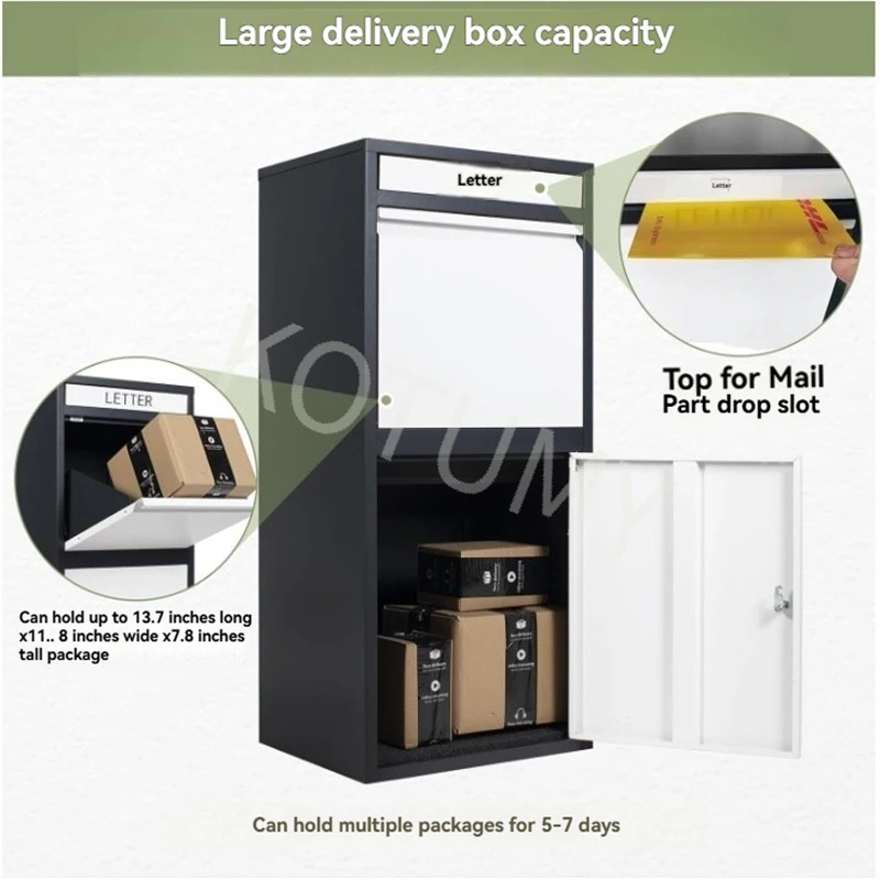 Outdoor Express Cabinet, Mailbox, Letter Box Corridor Multifunctional Receiving And Storage Cabinet Steel Parcel Cabinet