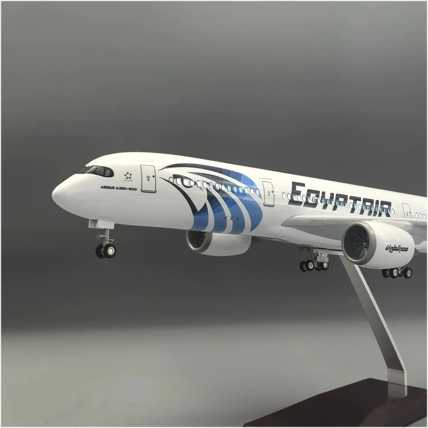 A350 Самолет Египет Воздушные Игрушки Модель 47 СМ Масштаб 1/157 W Свет и Шасси Колеса Литой Под давлением Пластиковая Смола Сувенир Самолет Игрушка