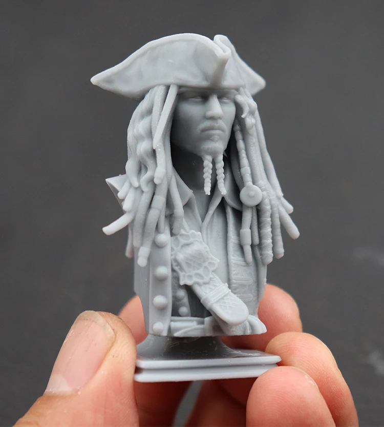 

60mm Resin Model Jack Captain Bust Figure Sculpture Unpaint No Color RW-670