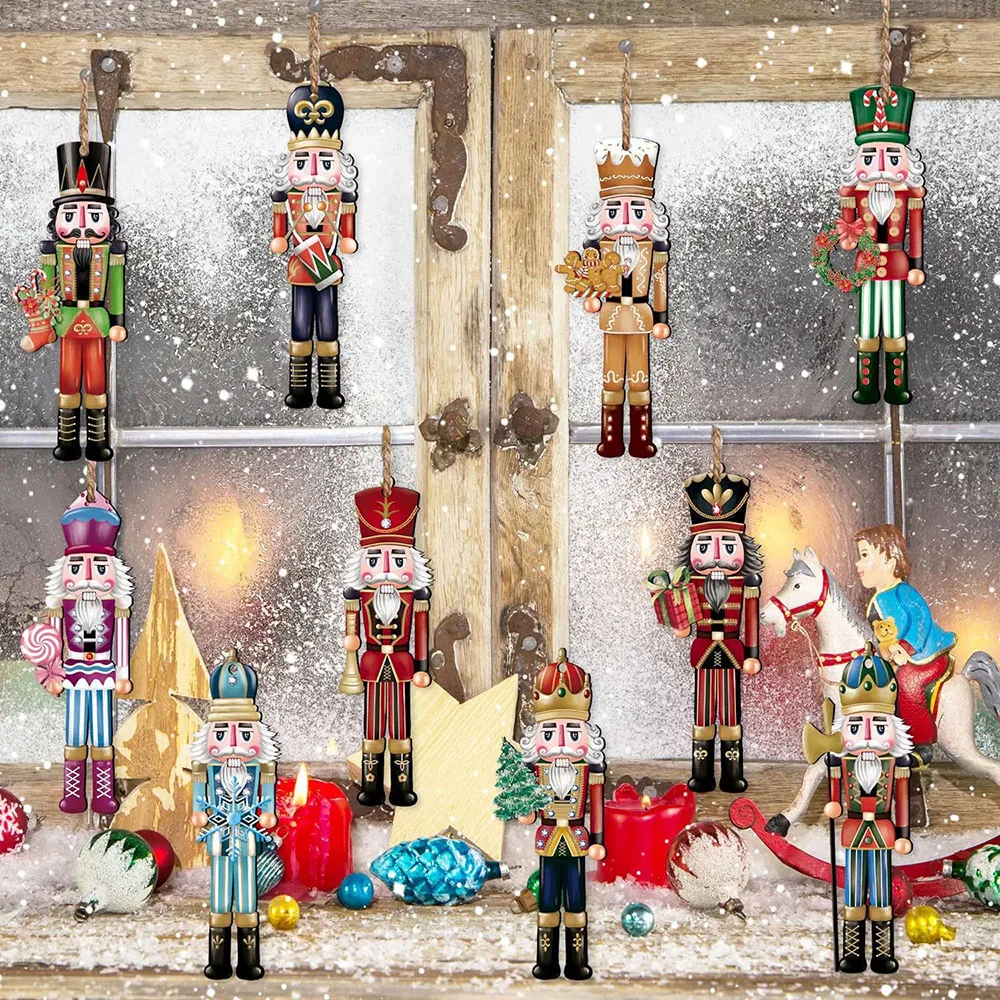 12/24/36-teiliges Nussknacker-Set aus Holz – als Weihnachtsgeschenk, für Partydekoration und zur Verschönerung des Zuhauses.