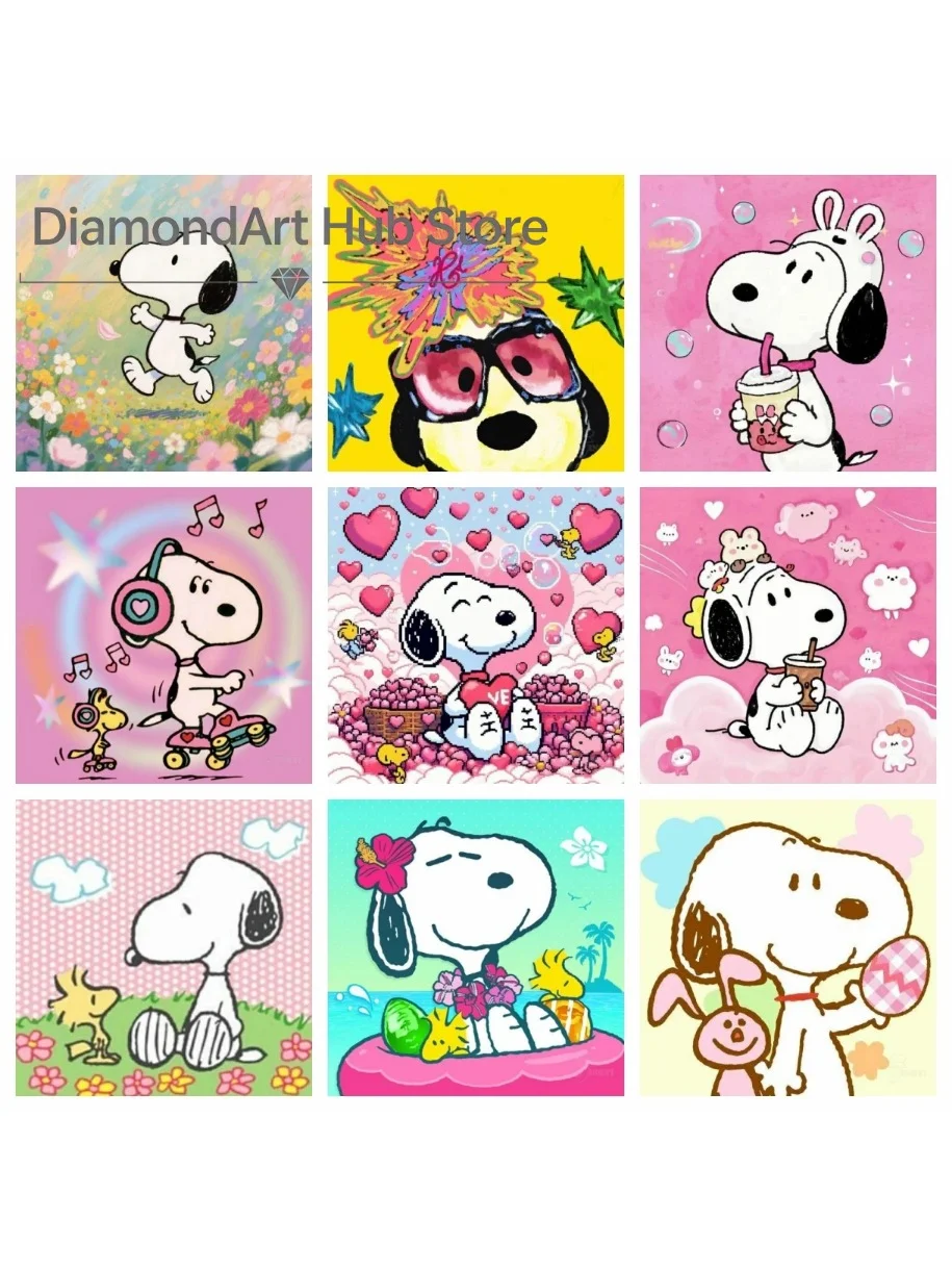 Resin Art Work - Snoopy 5D Full Round Drill Diamond