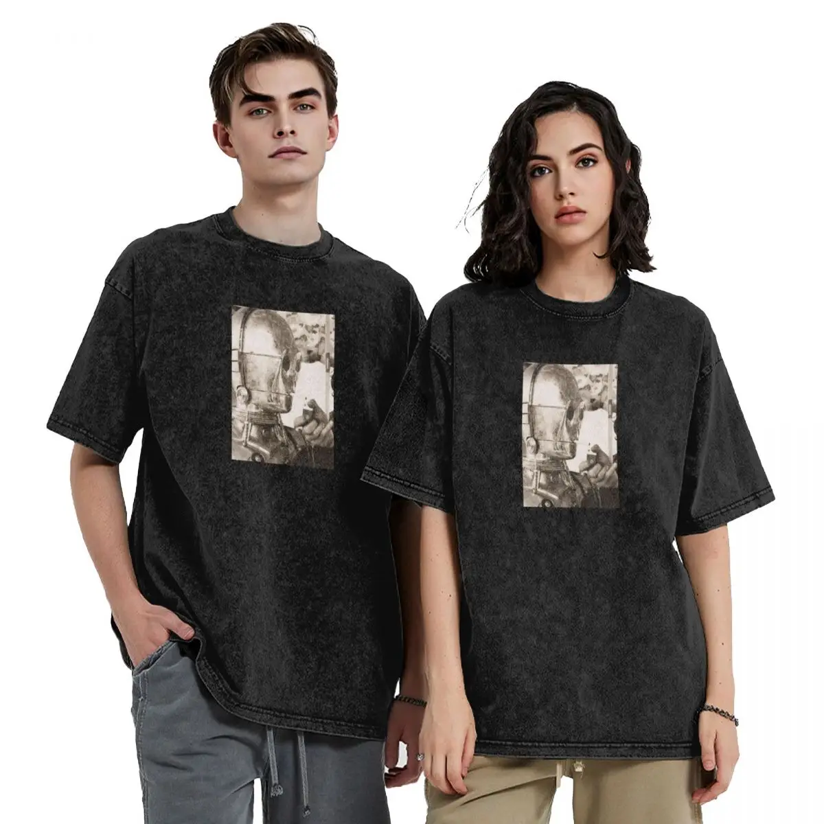 

C-3PO smoking a cigarette T-Shirt clothes Man t-shirt basketball graphic tees cotton man t-shirts oversized t shirts for men