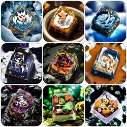 Pokemon Resin Keycap Anime Characters Mega Gengar Mewtwo Eevee Onix 3D Keycap For Mechanical Keyboard accessories Exquisite Gift