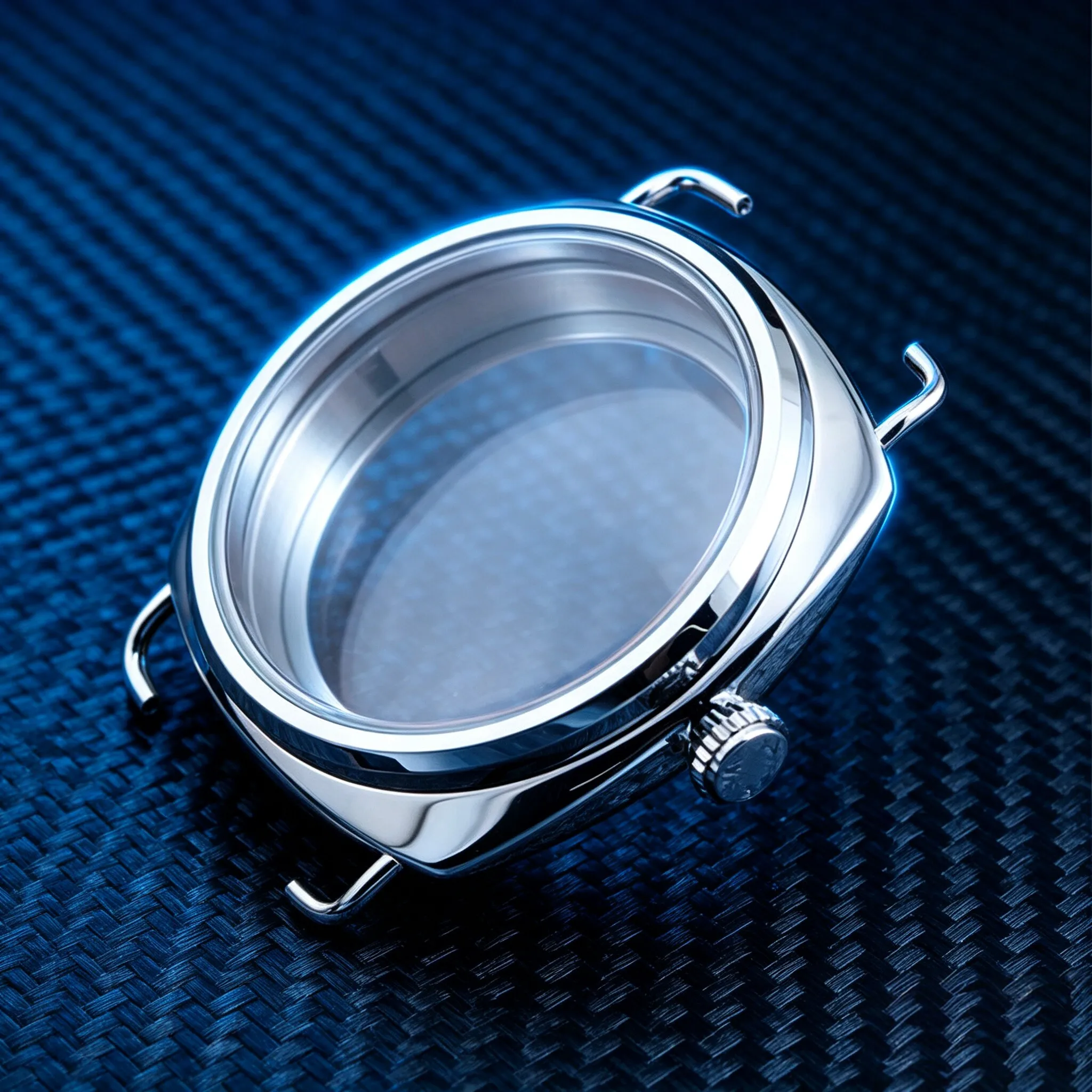 Vintage Case Arcylic Bubble Mirror for PAM 3646WL ETA6497/6498/ST3600 Automatic Movement Stainless Steel 10ATM Waterproof Case