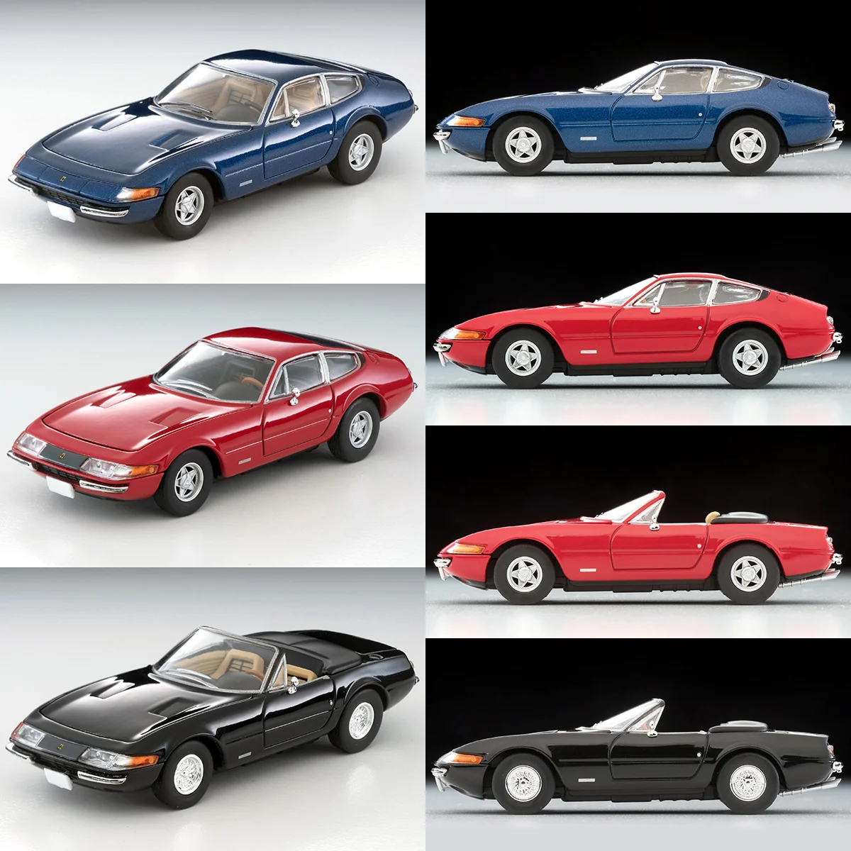 

Tomytec 1:64 TLV 365 GTB4 GTS4 Limited Edition Simulation Alloy Static Car Model Toy Gift