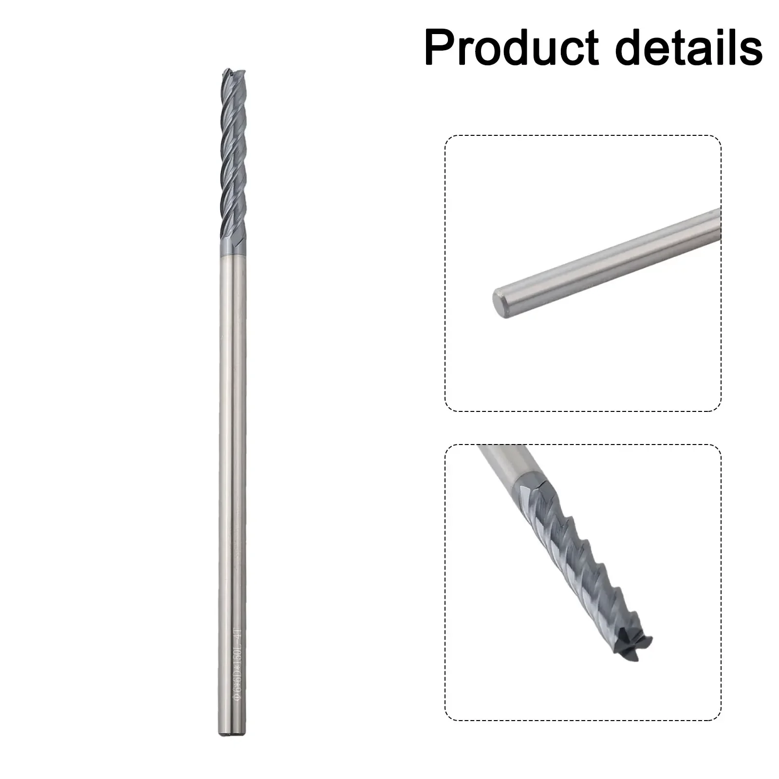 

1pc End Mill 6mm CAE4-6X6 L150mm HRC45 4-edge Ultra-long Shank 150MM Carbide Xtended End Mill CNC Milling Cutter