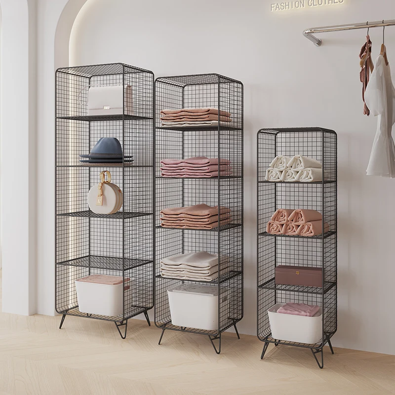 Simple clothing store display rack Living room floor bookshelf Desktop shelf High Quality