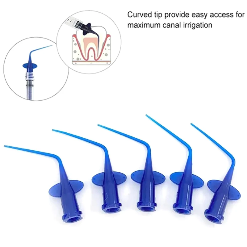 Punta de jeringa de plástico desechable para irrigación Dental, Material de odontología, conducto radicular, 1 unidad/10 piezas