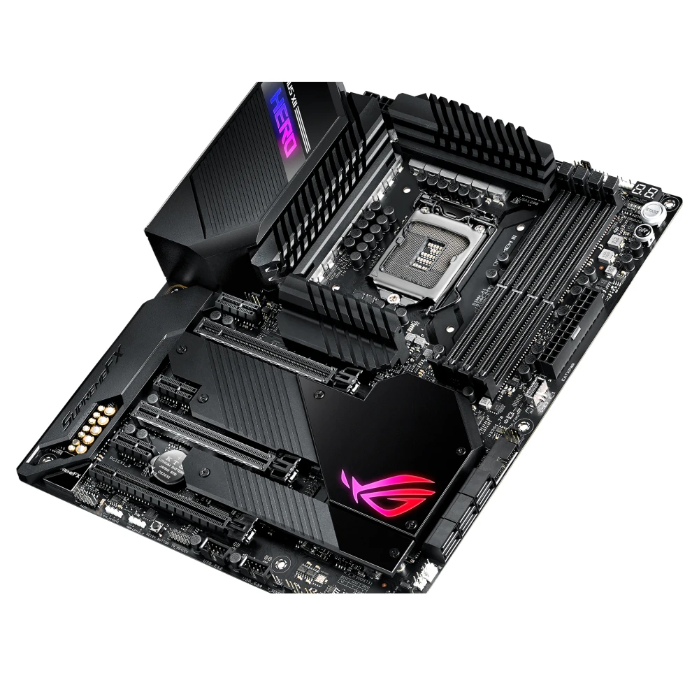 Carte mère d'occasion ASUS ROG MAXIMUS XII HERO WI-FI avec prise LGA 1200 pour Intel Core i9 10900K prend en charge 4x DIMM Max. 128 Go DDR4