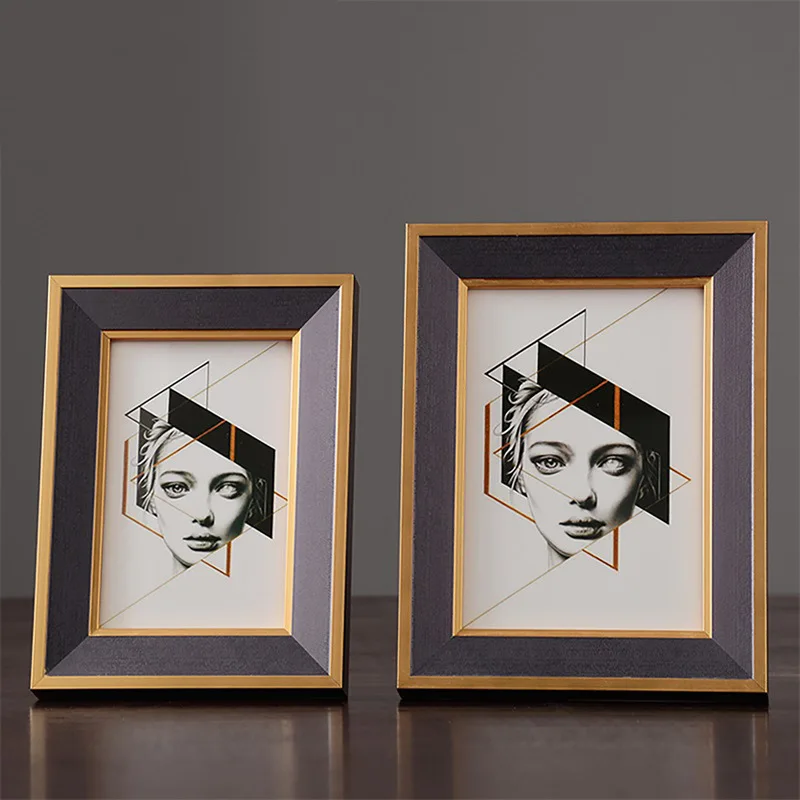 

Light luxury European art solid wood photo frame table 6 inch 7 inch 10 inch creative home decoration desktop picture frame