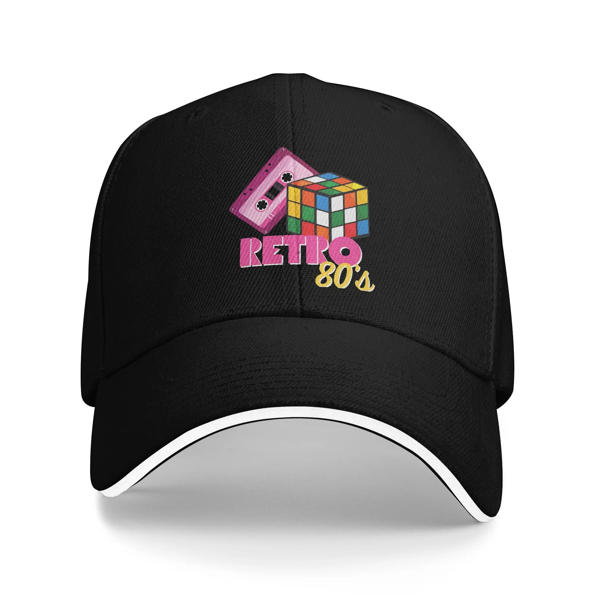 Back to the 80's Retro Music Disco Party Merch Men Women Baseball Caps  Trucker Hat Casual Outdoor Headwear Adjustable Sun Cap