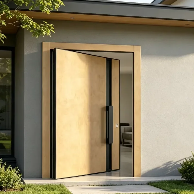 Custom Exterior Metal Pivot Door Modern Exterior Front Entry Door for Villa Project