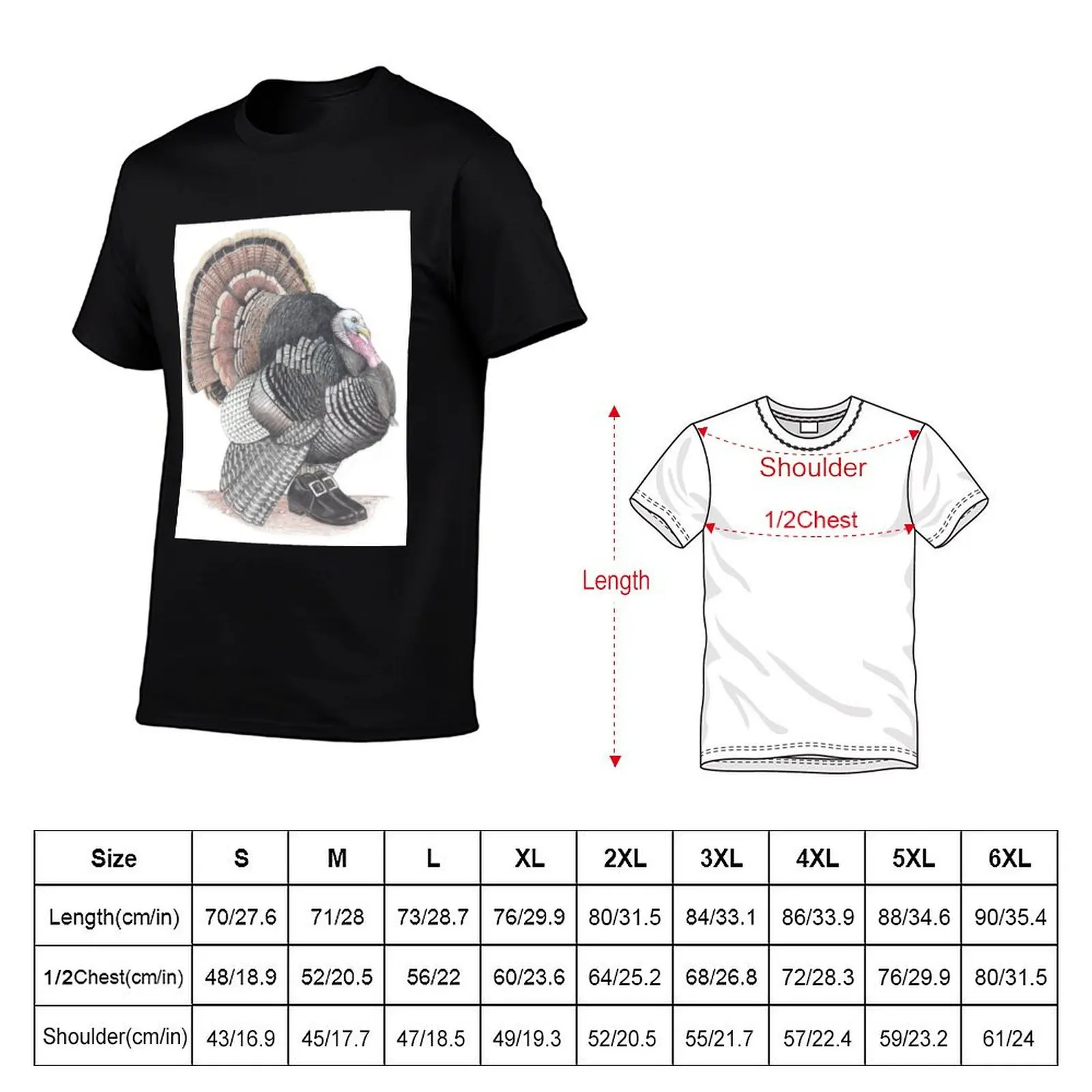 Turkey in Pilgrim shoes T-Shirt custom shirt cute tops mens tall t shirts