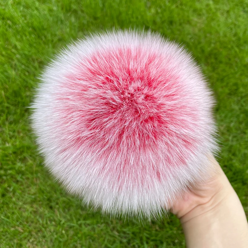 Pompom Natural Fox Fur Raccoon Fur Pom Pom For Hat Fur Pompon Caps Bags Scarf