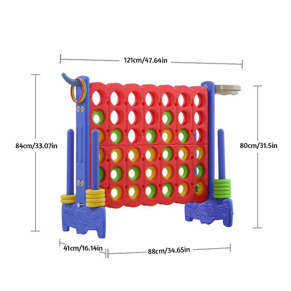 

Jumbo 4-to-Score Yard Game 34.65x33.07in Giant 4 Connect in A Row Game Large 4-to-Score Connect Game Set for Indoor/ Outdoor Fun