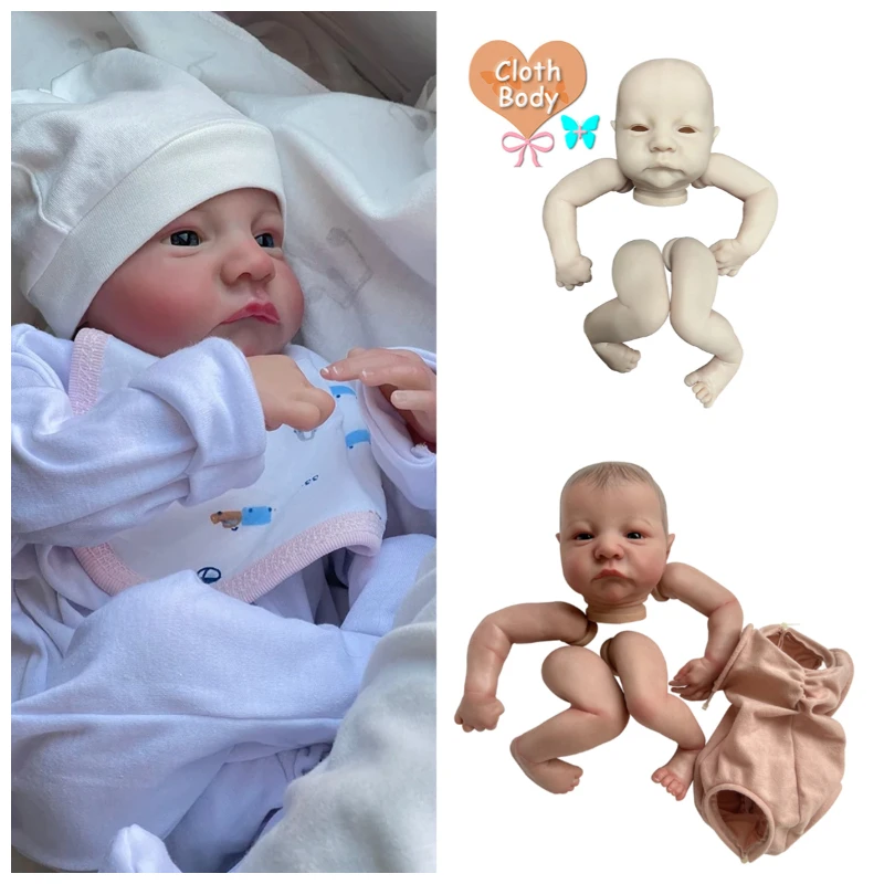 19inch Unassembled DIY  Doll Parts Levi Awake Painted or Unpainted Reborn Doll Kits