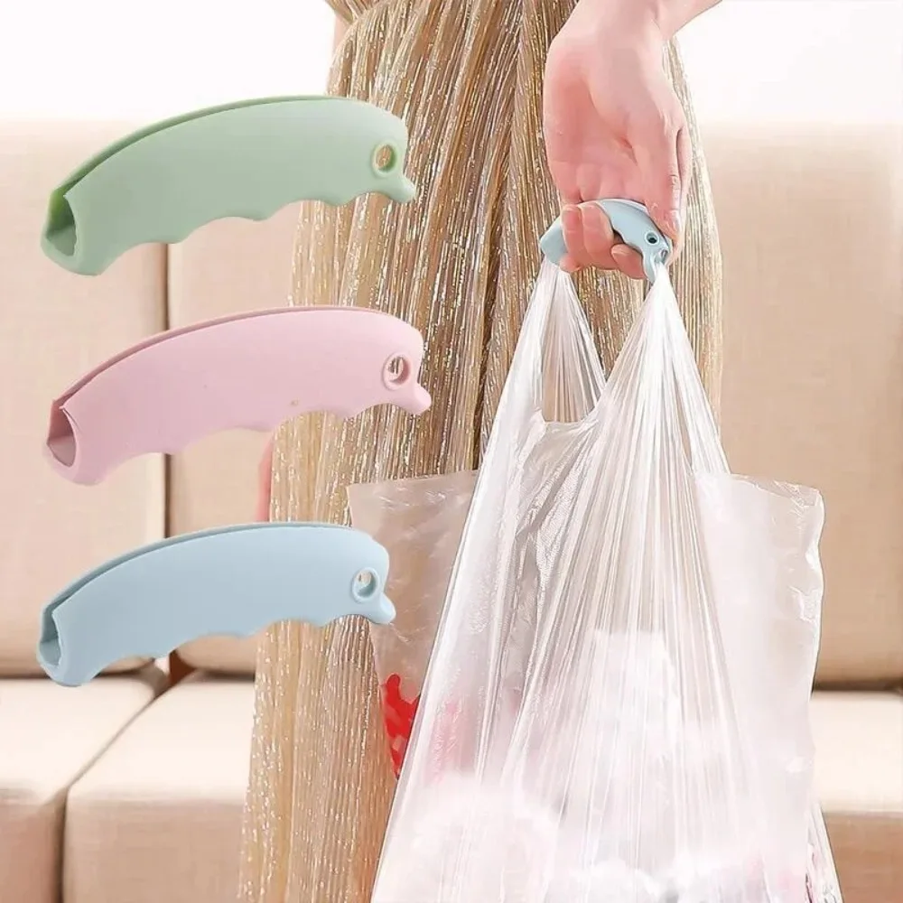 

Reusable Silicone Shopping Bag Holder Non-Slip Kitchen Gadgets Grocery Bag Carrier Labor Saving Dish Shape Handle Clips Trip