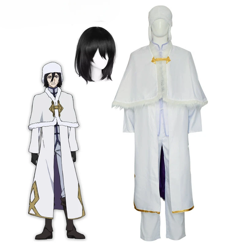 

Anime Fyodor Dostoevsky Cosplay Costume Wig Hat Cloak Trench Uniform The Decay of The Angel Party Men Outfit