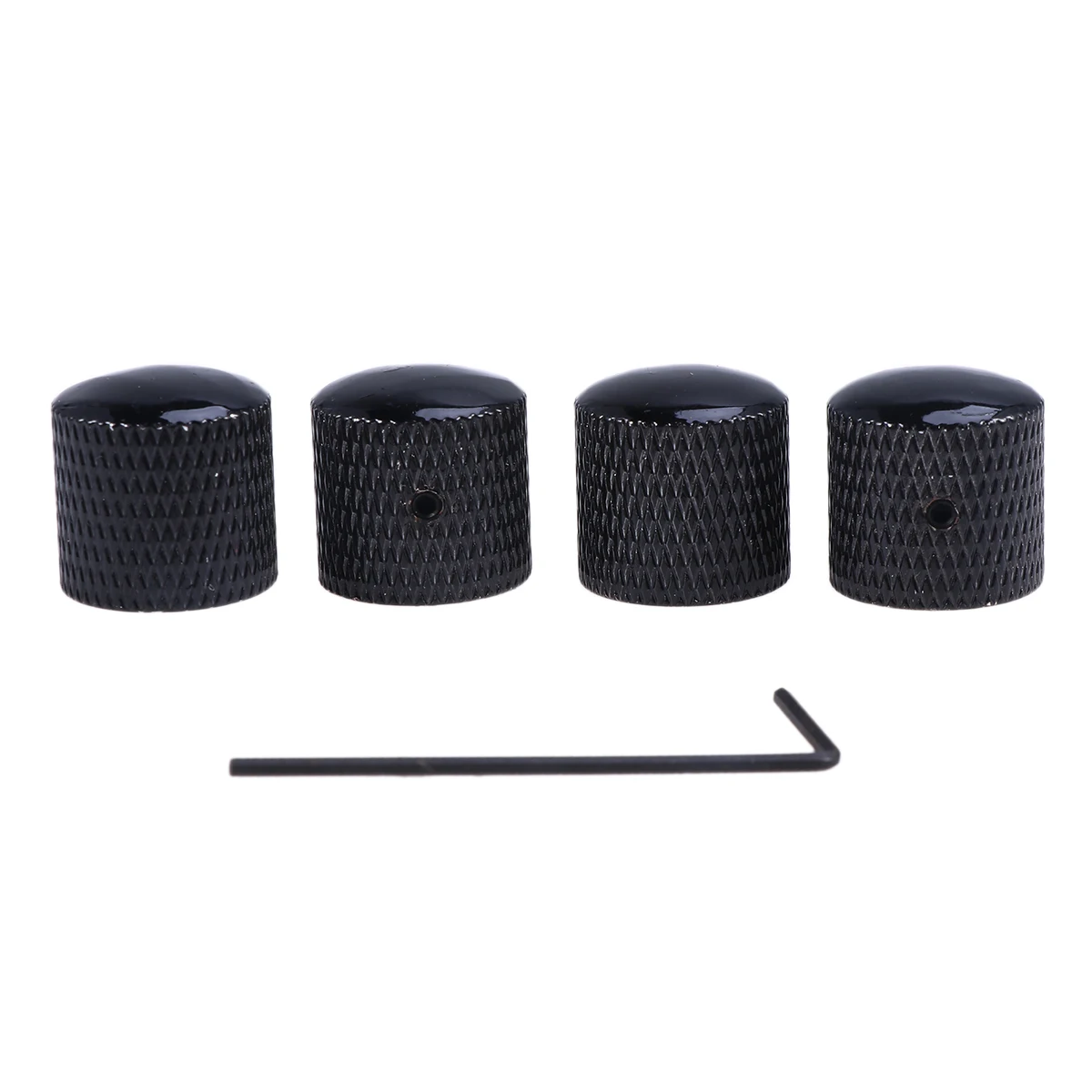 4 шт., ручки для электрогитары, бронзовый купол, сверхмощный черный, 6 мм, полый вал, углеродное волокно, твердая латунь, запасные части для гитары