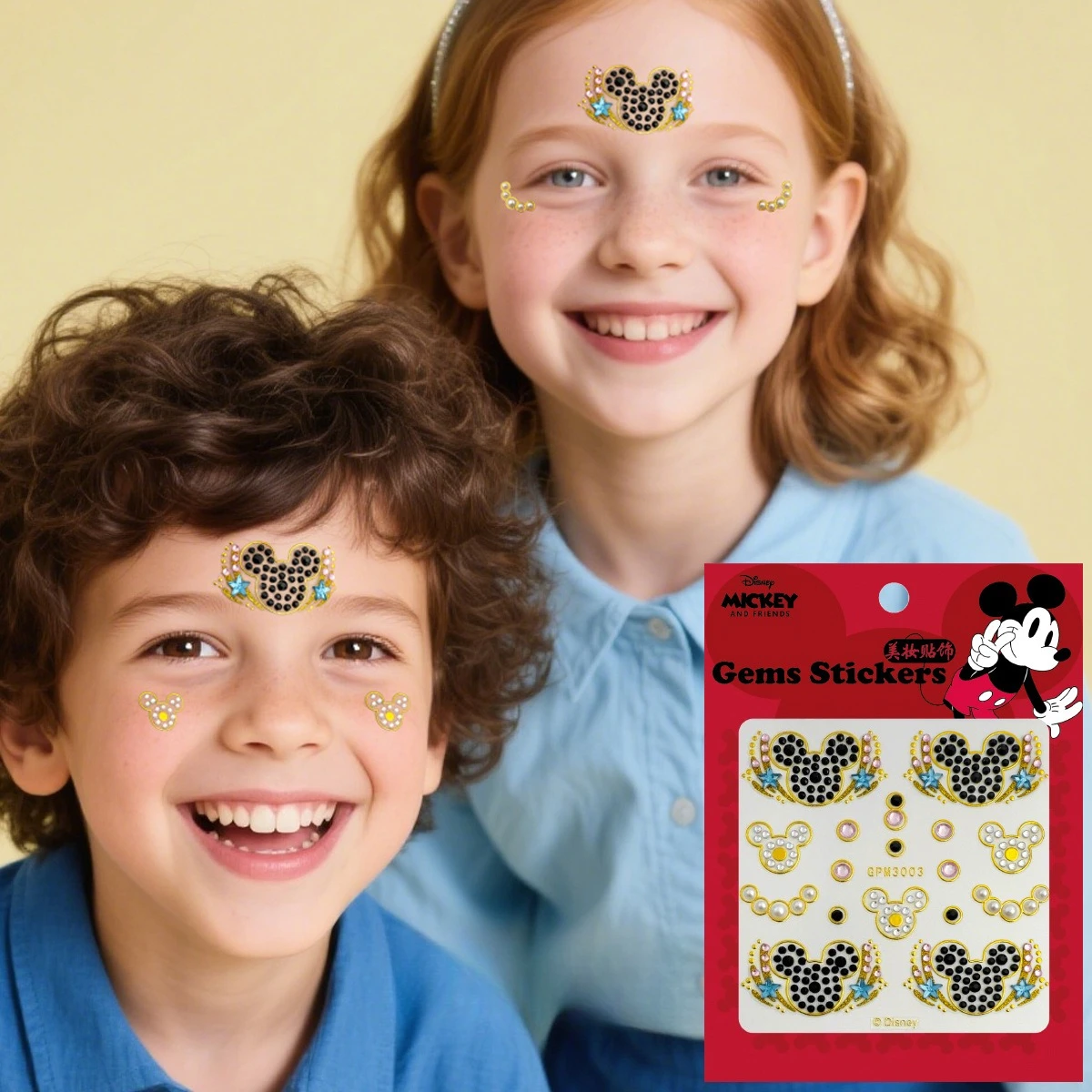 

Miniso Disney Disney new DIY brow sticker children's face diamond sticker 5D bright diamond diamond sticker sticker sticker