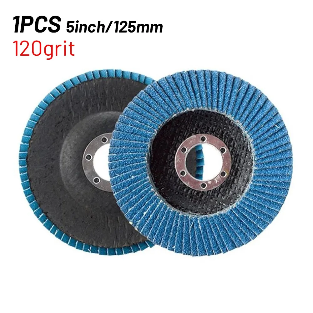 Hard-wearing Flap Sanding Discs Wheels 1pcs Angle Grinder Polisher Polishing 40/ 60/80/120 Grit 5\\\