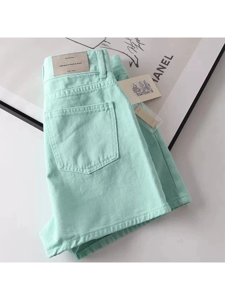 

Women Green Denim Shorts Y2k Jeans Short Pants Harajuku Aesthetic Vintage Oversize Mini Cowboy Shorts 2000s Trashy Clothes 2024