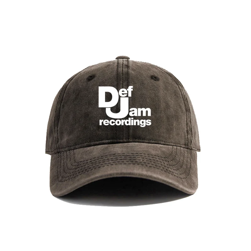 Def Jam Recordings Distressed Baseball Cap Adult Unisex Adjustable Retro Dad Hat Summer Breathable Hats MZ-326