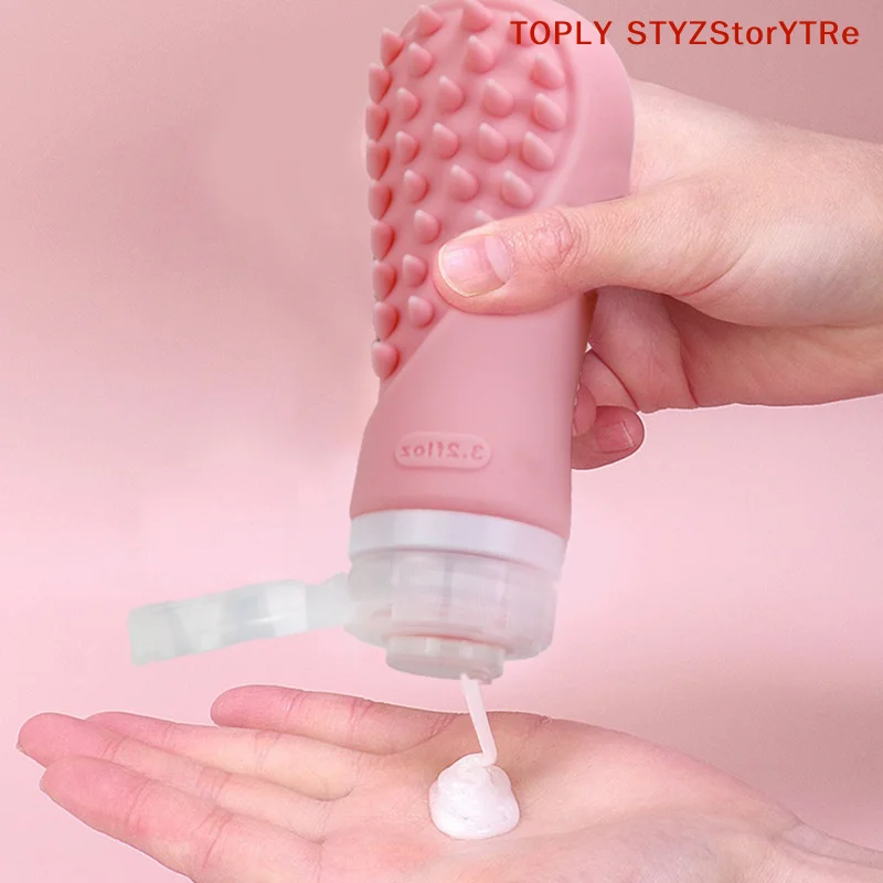 

Convenient 90ML 3in1 Silicon Shampoo Brush Bottle and Face Wash Brush for Traveling