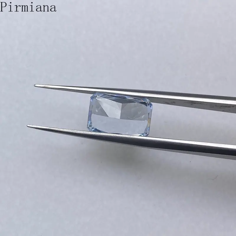 Pirmiana Crushed Ice Radiant Cut G31 Sky Blue Color Cubic Zirconia Loose Stone for Jewelry Making