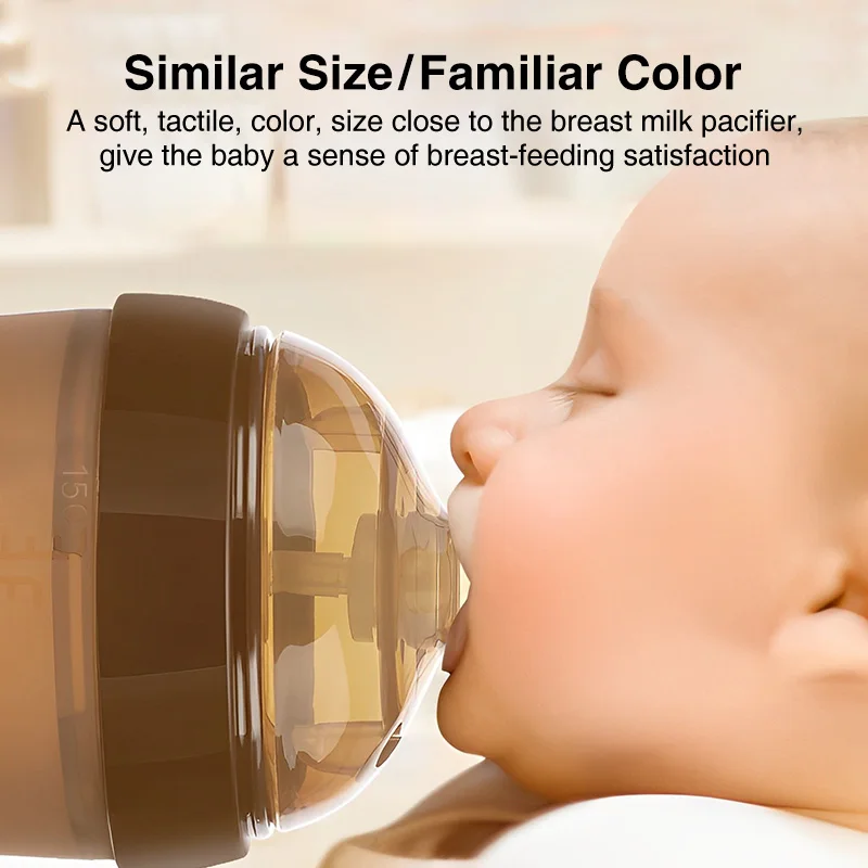150ML/250ML Portable Baby Bottle Slicone Feeding Bottle With Handle Baby drop-resistant Bottles Newborn Bottle BPA Free image 5