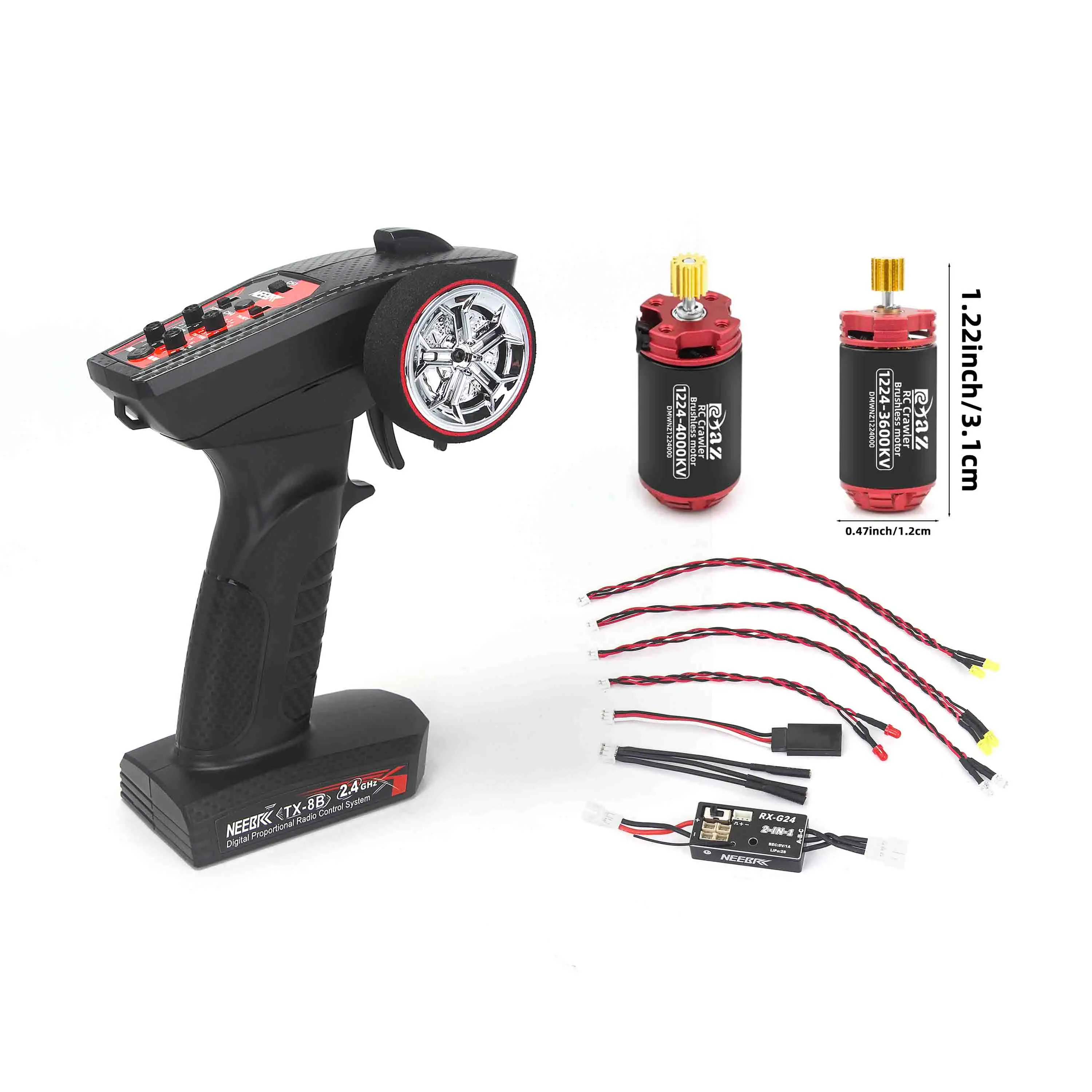 NEEBRC 1224 4000/3600KV ブラシレスモ - Brushless Motor Esc Combo Rc Crawler のレビューと価格