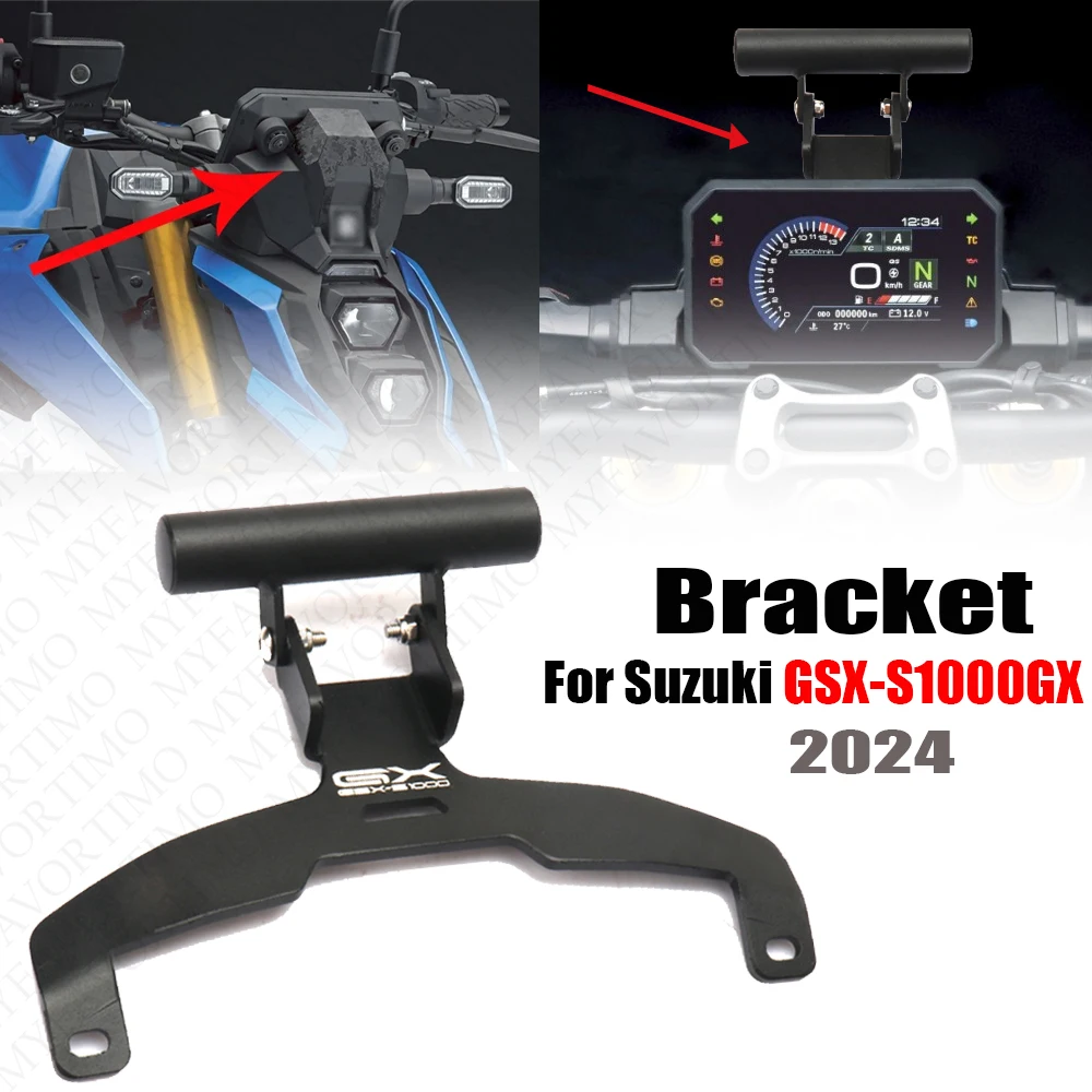 

FOR Suzuki GSX-S1000GX GSX-S1000GX 2024 Motorcycle Accessories Holder CNC Mobile Phone Navigation phone New Navigation Bracket