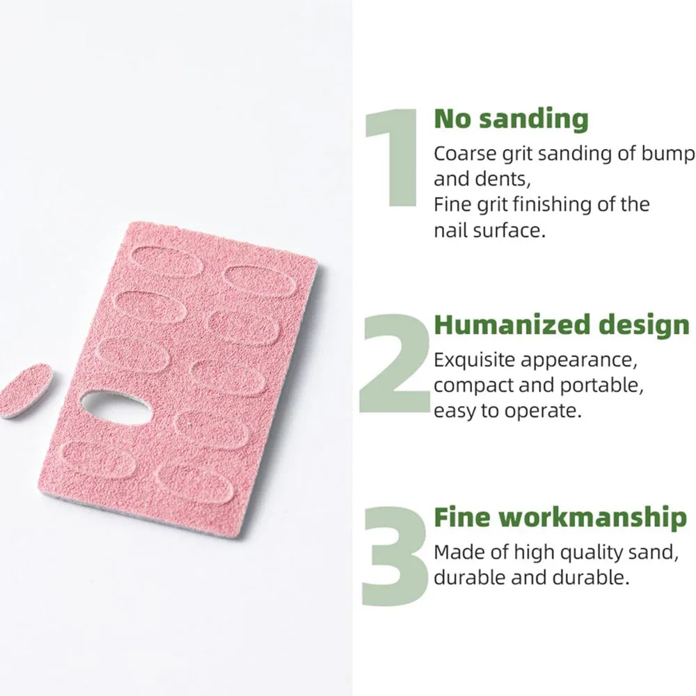 5/10매 핑크색 접착식 180 #   샌드페이퍼 네일 큐티클 푸셔, 경사 헤드 네일 아트 프리 폴리싱 샌드페이퍼 세트, 매니큐어 도구