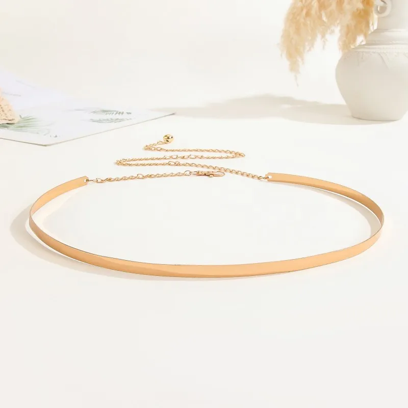 A metal iron waist chain, gold style waist cinching, suitable for formal dress, dress, attending wedding parties, camping, hikin image 5