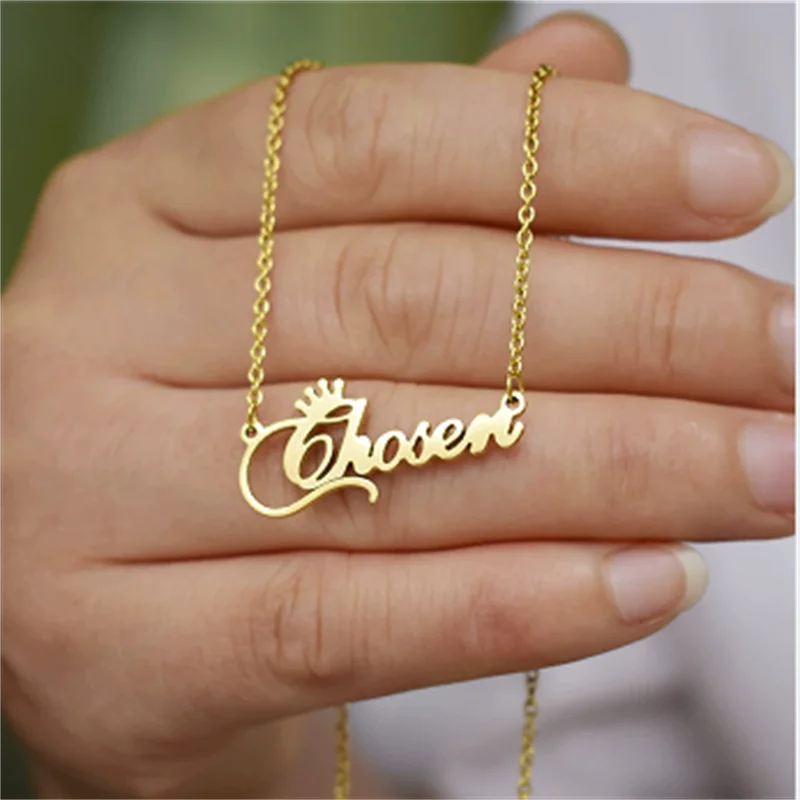 الأوروبية والأمريكية الفولاذ المقاوم للصدأ تاج المختارة قلادة قلادة #2