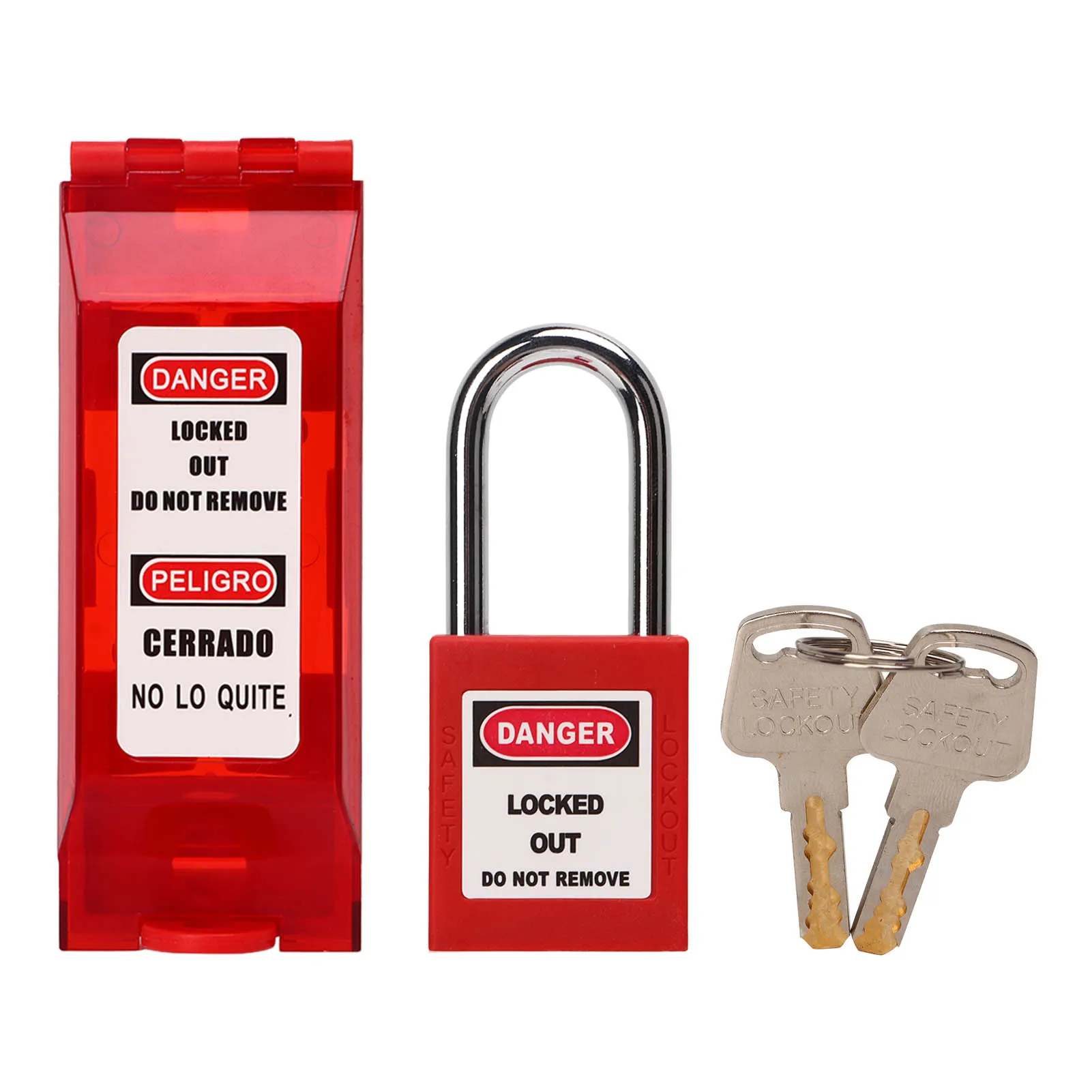 

Safety Lockout Padlock PC Engineering Plastic Prevent Loosening Lockout Tagout Safety Padlock for Electrical Locking