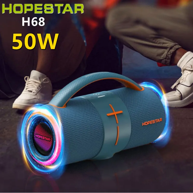 H68 Wireless Bluetooth Speaker IPX6 Waterproof Portable Card Audio Heavy Bass Boombox Outdoor Dual Horn Powerful Party Subwoofer