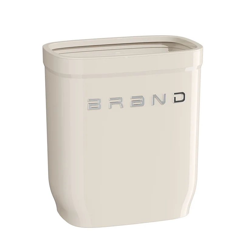 

Household Kitchen Trash Can, Multi-functional No-bend Storage Bucket with Lid, No-punching Creative Wall-mounted Trash Can