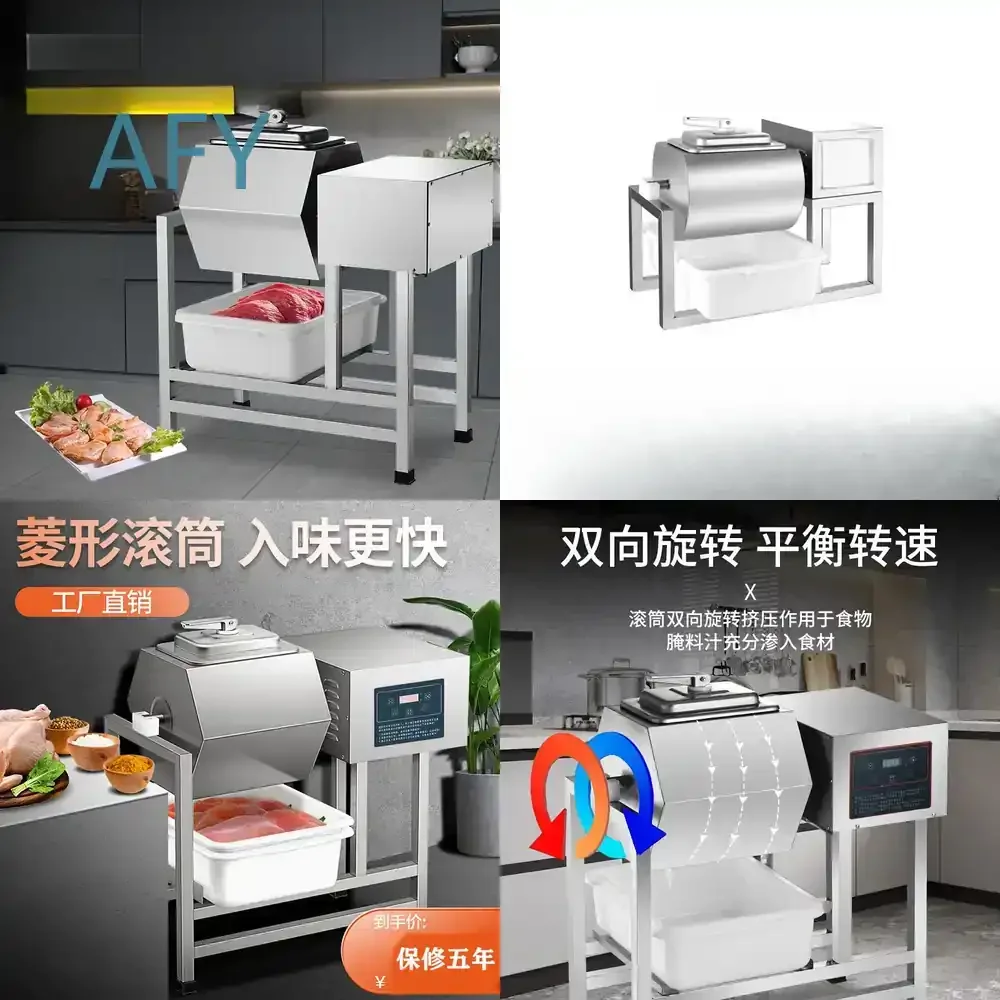 Commercial Small Marinating Machine for Fried Chicken Blender Tumbler Pickling Vacuum Meat Mixer for Food Processing