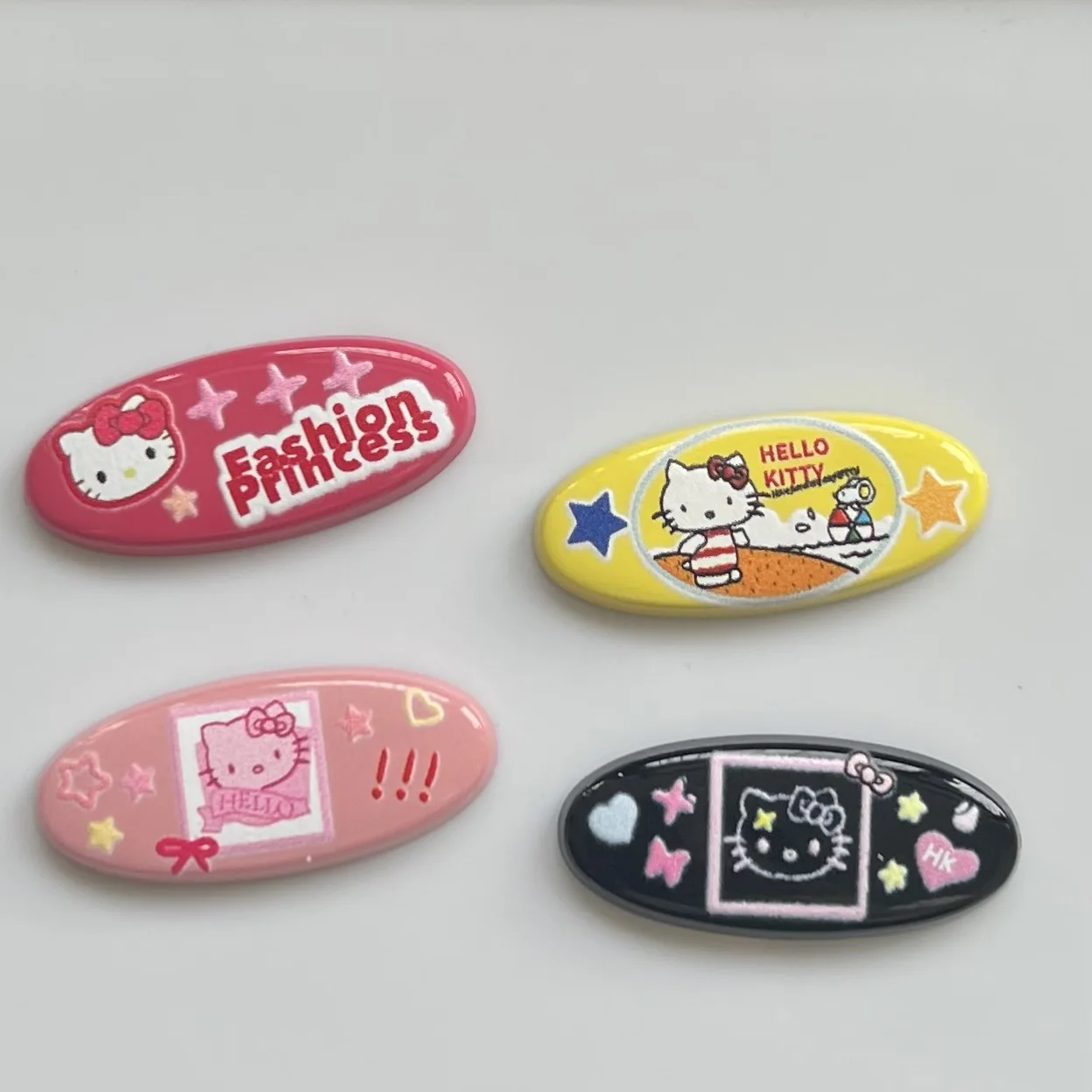 5pcs miniso kitty cartoon series cartoon resin flatback cabochons diy crafts materials jewelry making charms