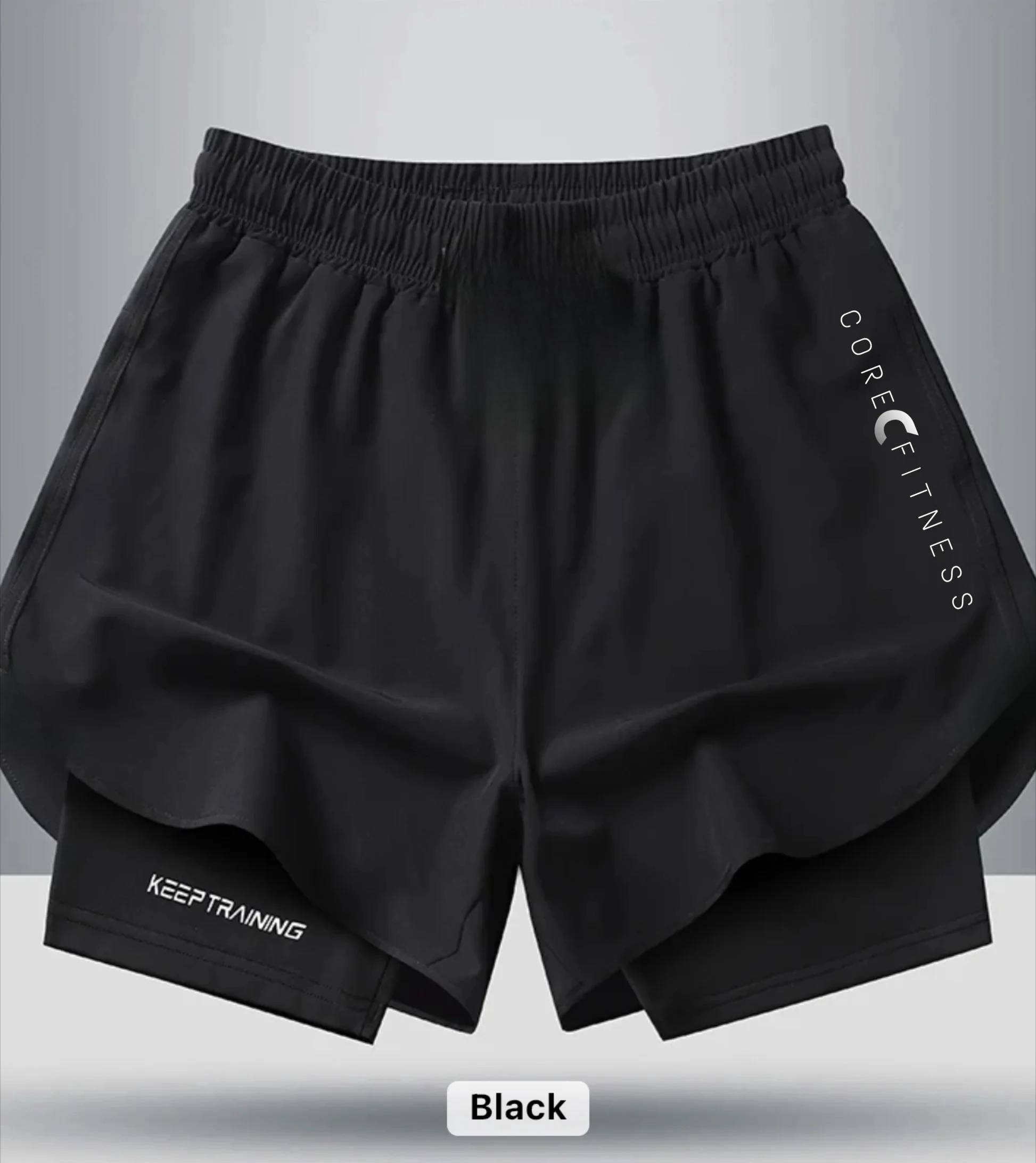 

New Sports Shorts 2-in-1 with Compression Tights quick-drying Summer Sports Shorts Men's Women's Ice Silk Thin Yoga Fitness