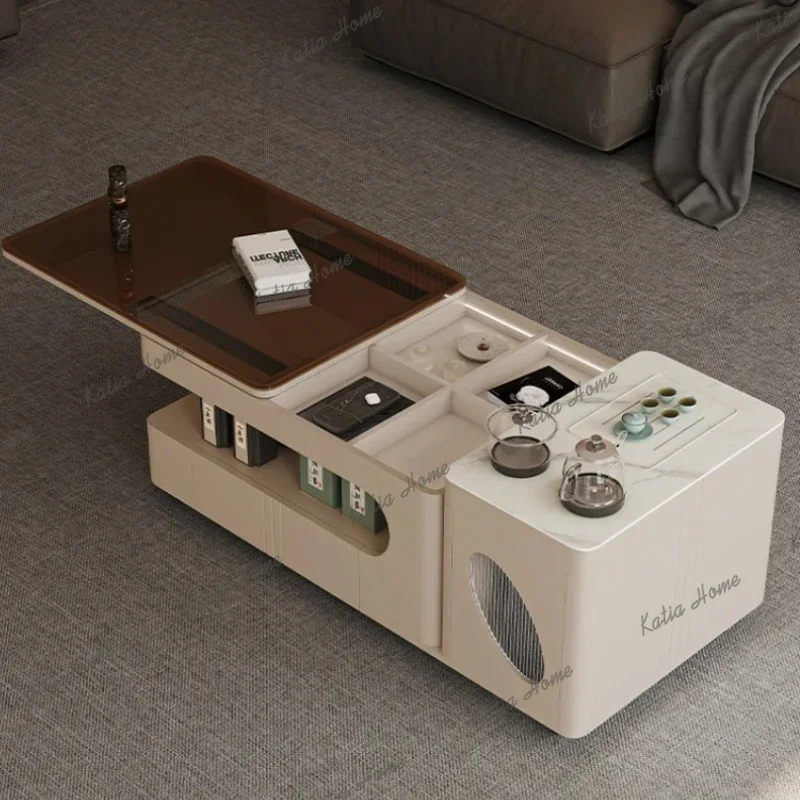 Factory Direct With Wheel Modern Coffee Table Storage Lift Up Bedroom Living Room Coffee Table Mobile Minimalist Mesita Auxiliar