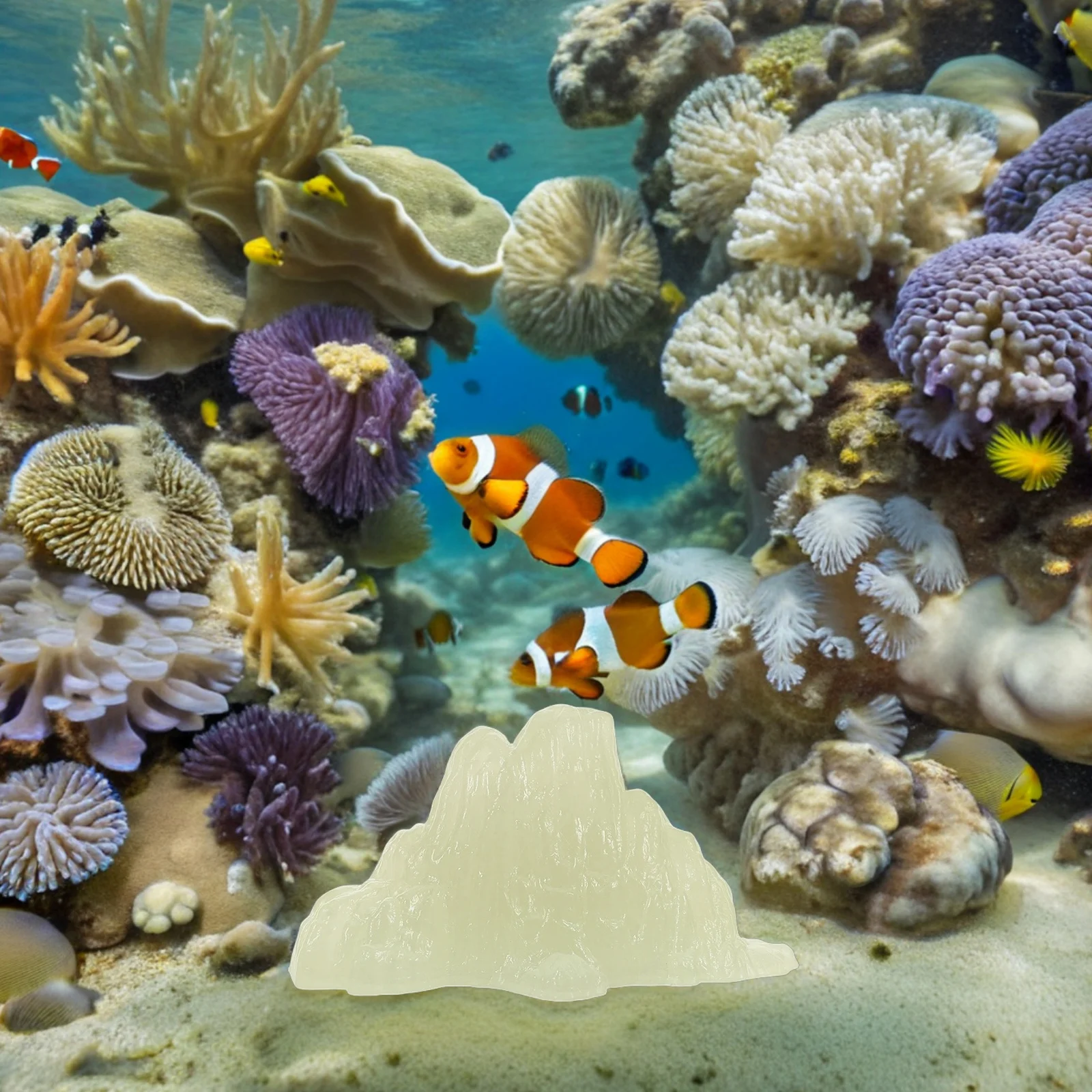 

Glow Rock Fish Tank Decoration Luminous Aquarium Gravel Artificial Miniature Rockery Zen Decor White Aquarium Gravel